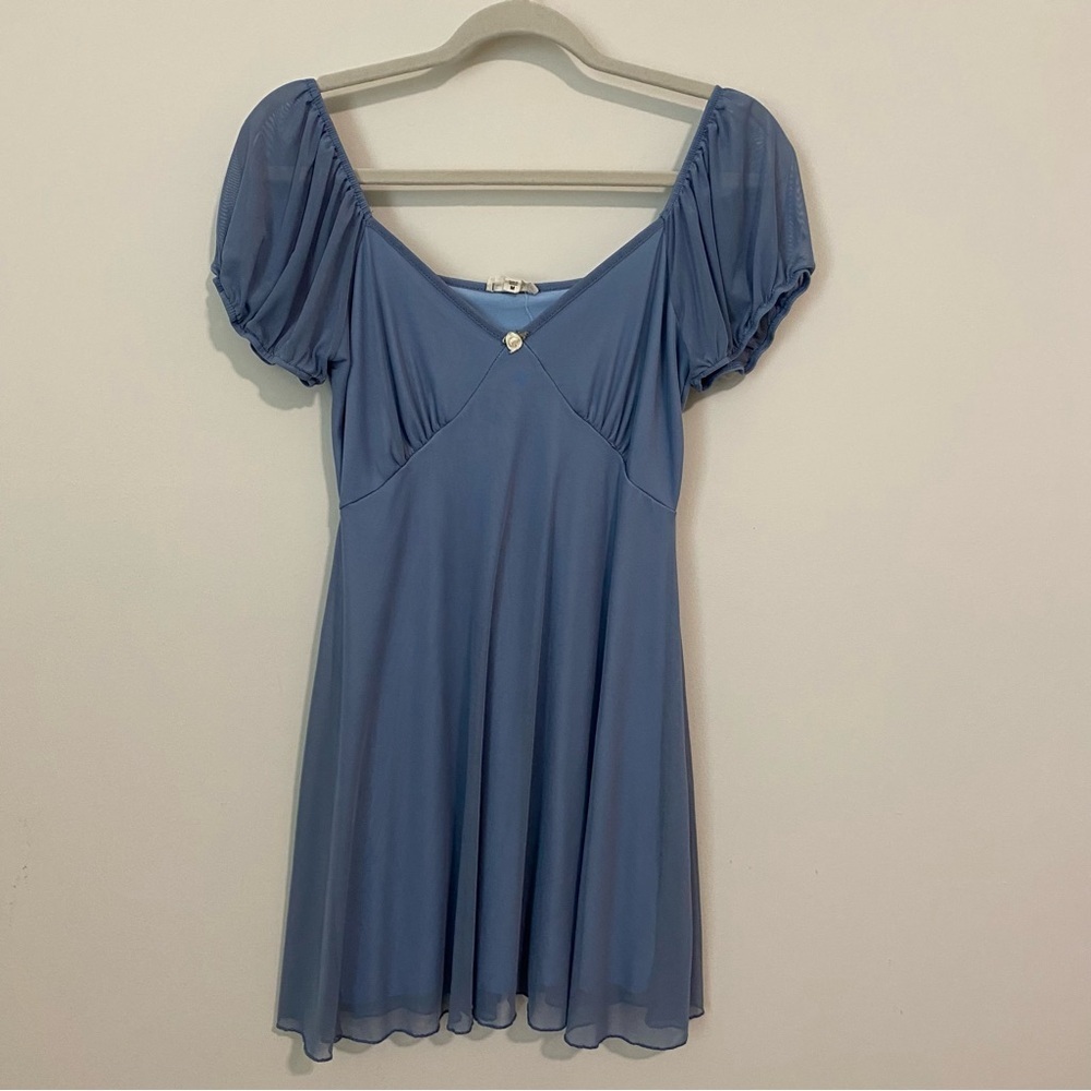 See You Monday Powder Blue Mini Dress size Medium